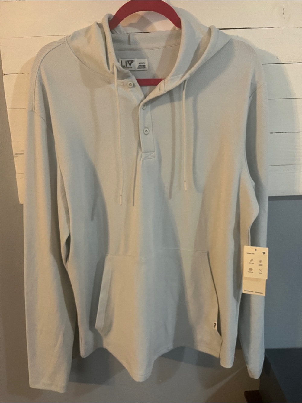 Men’s Hooded Henley Pullover -